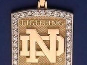 14kt Gold & Diamond ND Fighting Irish Pendant