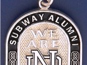 Two-Sided Subway Alumni Charm with Leprechaun & ND Logo