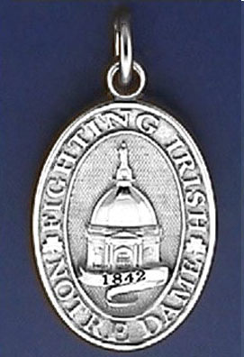 Dome Charm with Raised Lettering Sterling Silver
