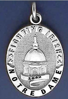 Dome Charm with recessed lettering silver