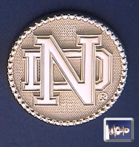 ND Logo with Beaded Bezel Lapel Pin
