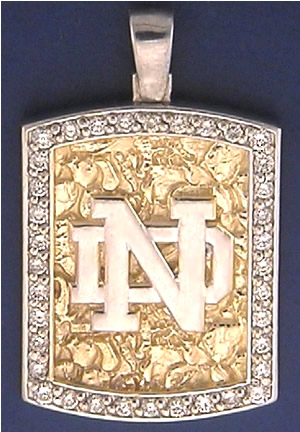 14kt Gold & Diamond Two-Tone Nugget Pendant