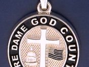 God, Country, Notre Dame Pendant