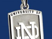 Two-Sided Pendant with ND Logo & Golden Dome