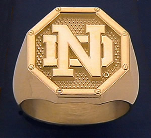 ND Logo Octagon Ring