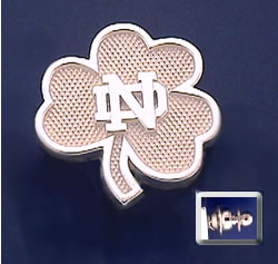 Shamrock Lapel Pin with ND Logo