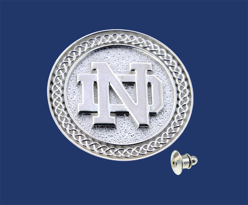 ND Logo with Celtic Border Lapel Pin