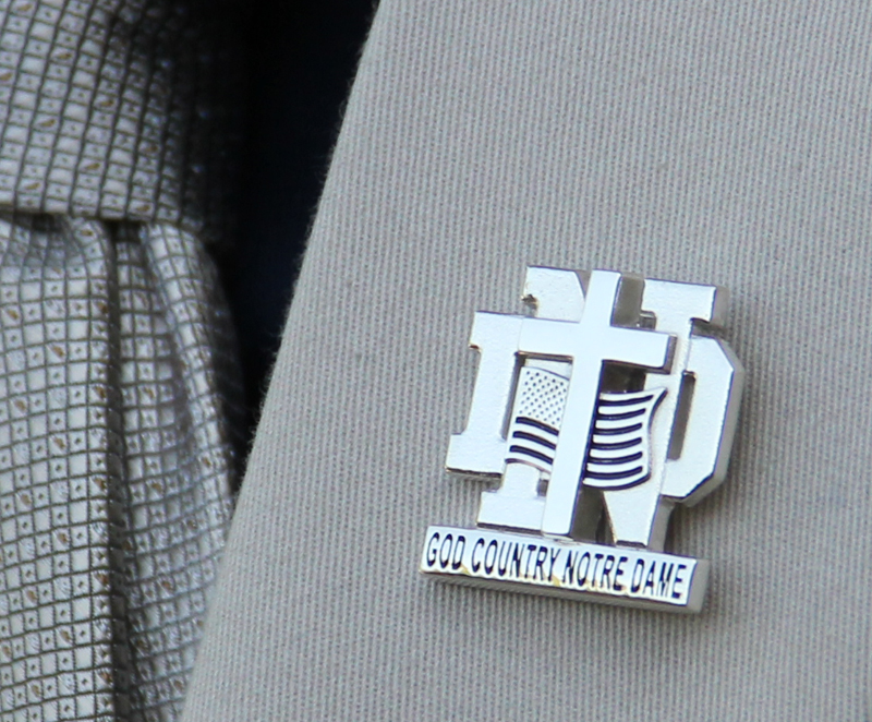 Layered God, Country, Notre Dame Lapel Pin