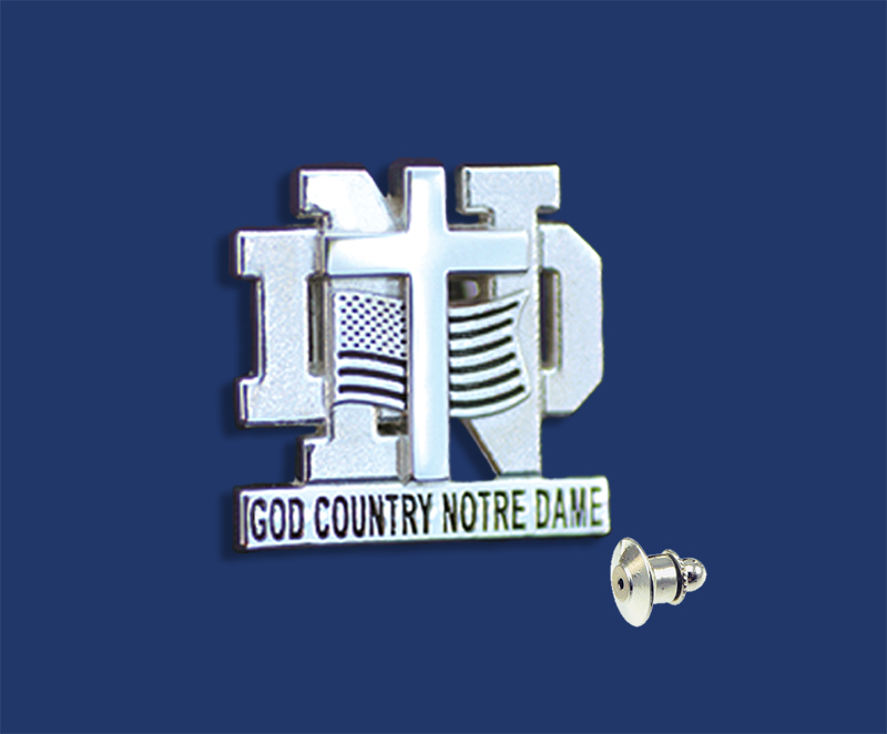 Layered God, Country, Notre Dame Lapel Pin