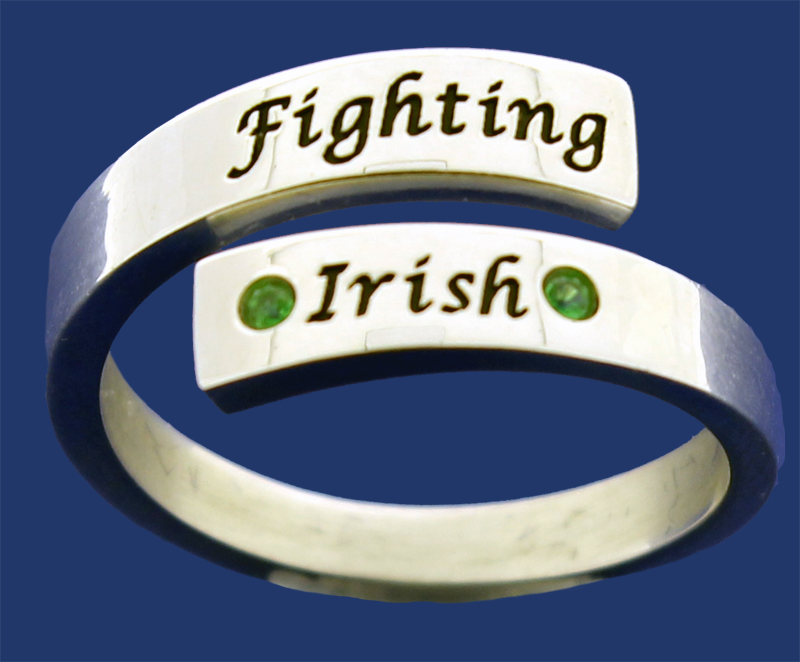 Ladies Wrap Band with Fighting Irish & Stones