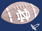 Striped Football with ND Logo